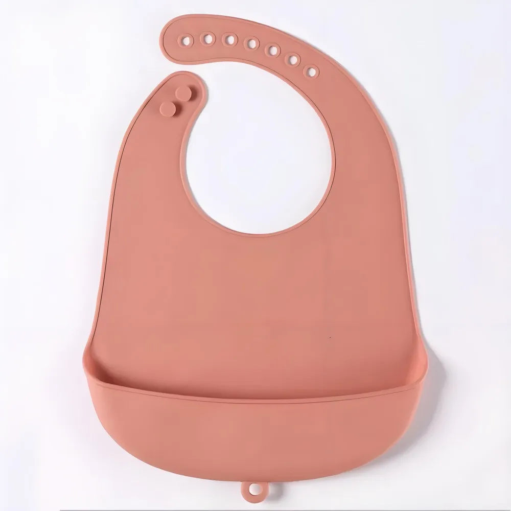 Baby Adjustable Waterproof Silicone Bib and Saliva Towel
