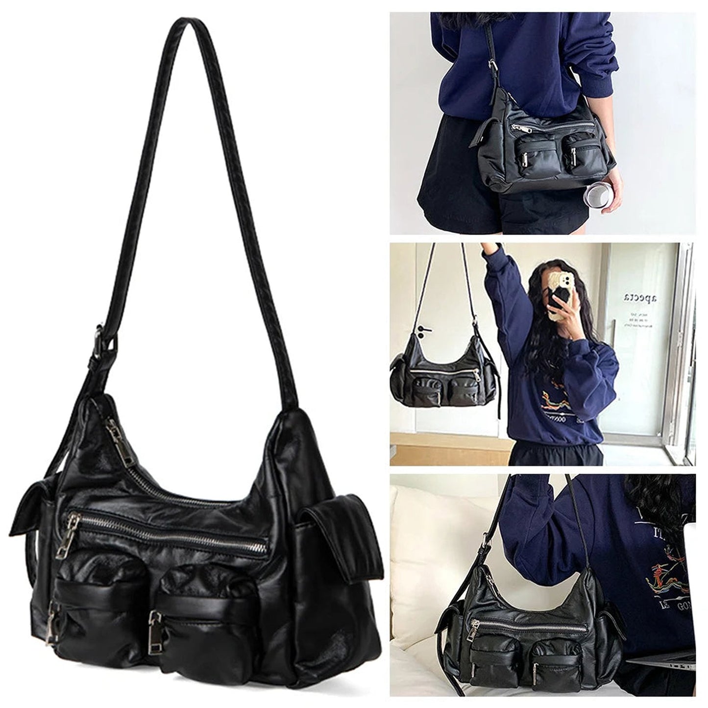 Women Leather Tote Handbag Stylish Sling