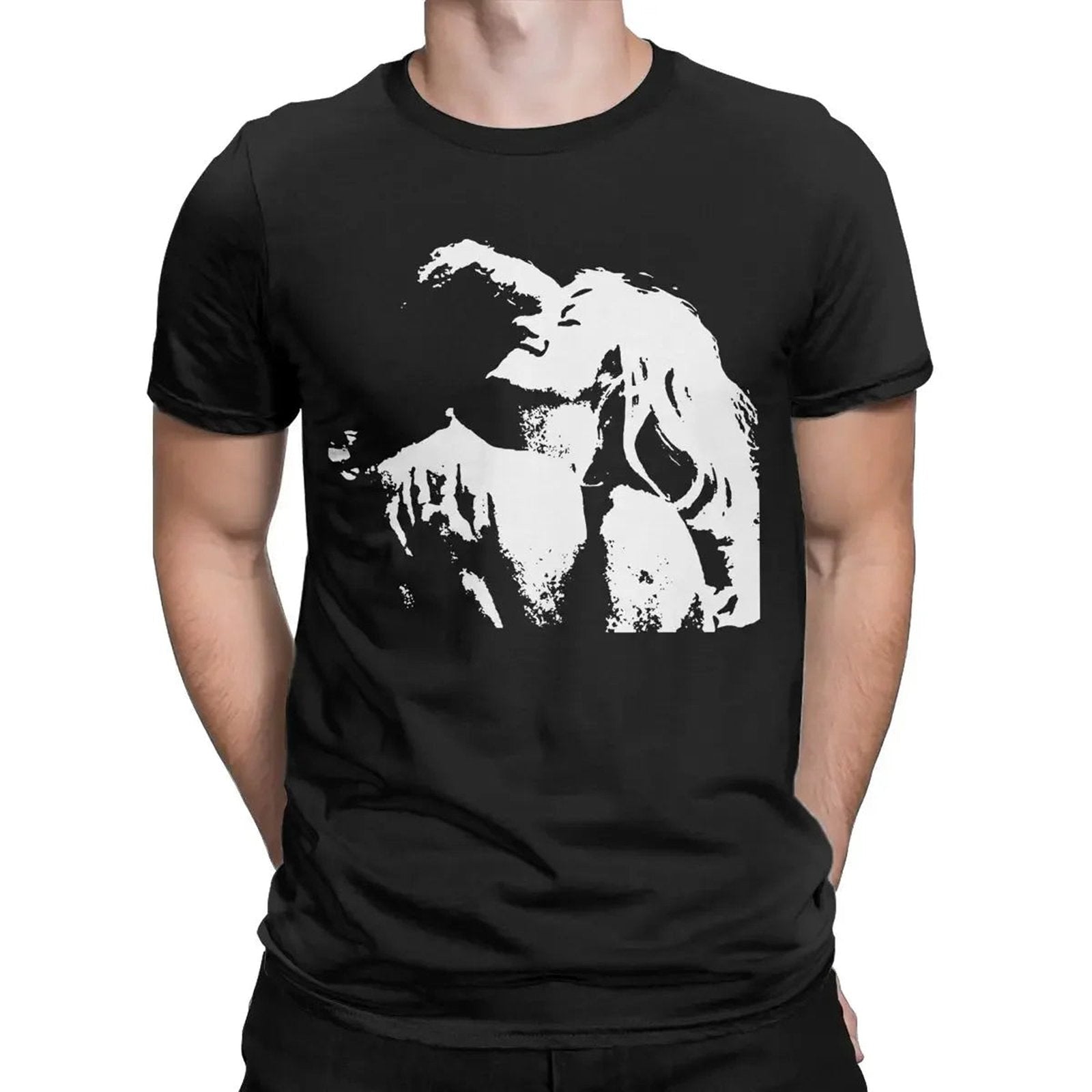 Back View of Men's 90s TV Girl Band Cotton T-Shirt