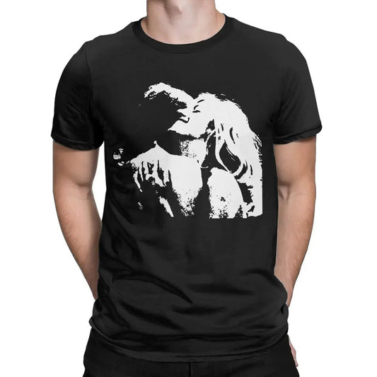 Back View of Men's 90s TV Girl Band Cotton T-Shirt