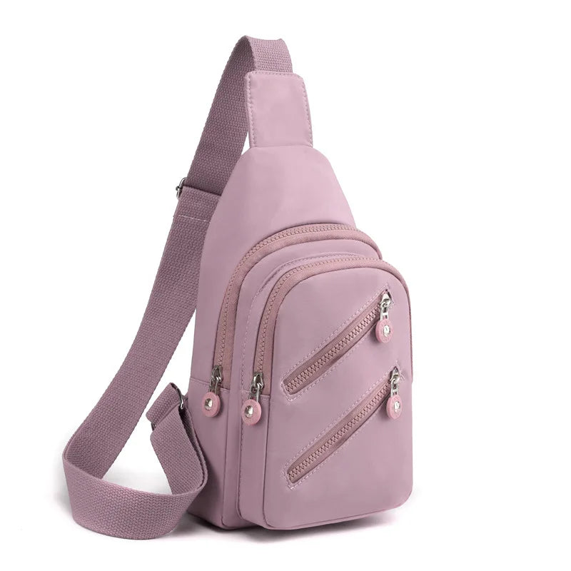 Nylon Sling Chest Bag For Women