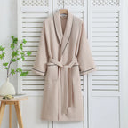Elegant Cotton Waffle Kimono Bathrobe