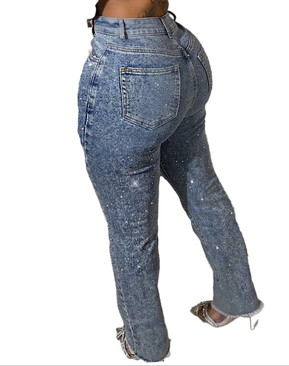 Womens Diamond Skinny Jeans For Chic Style