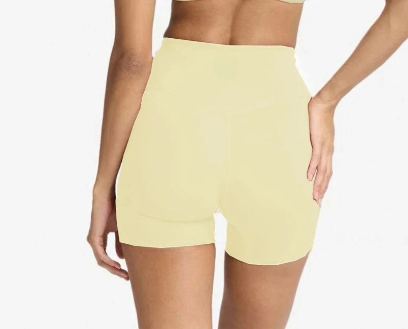 Crisscross Back Padded Sports Bra and High Waist Biker