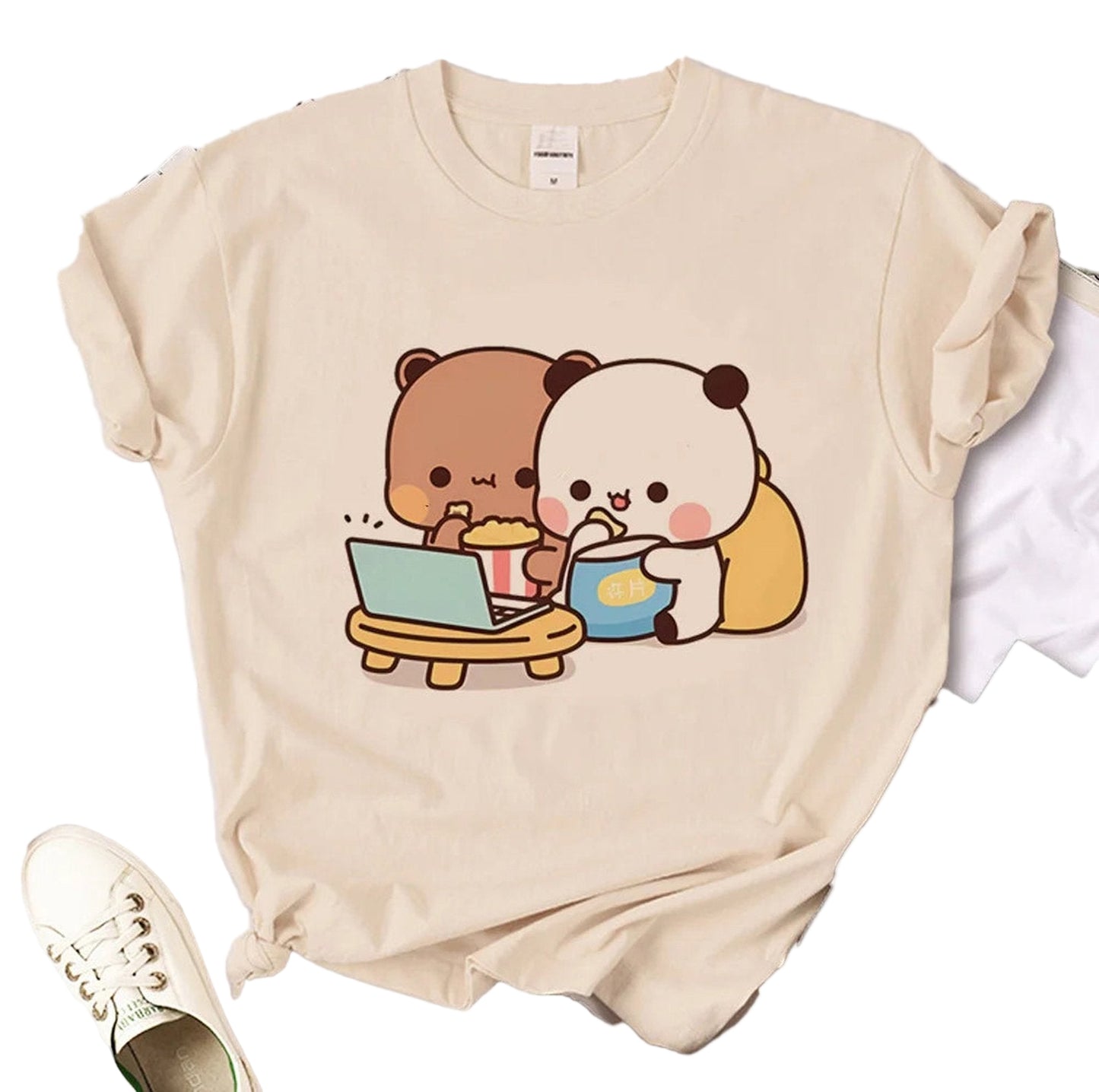 Trendy 80s Retro Digital Grunge T-Shirt for Women - Bubu Dudu Style