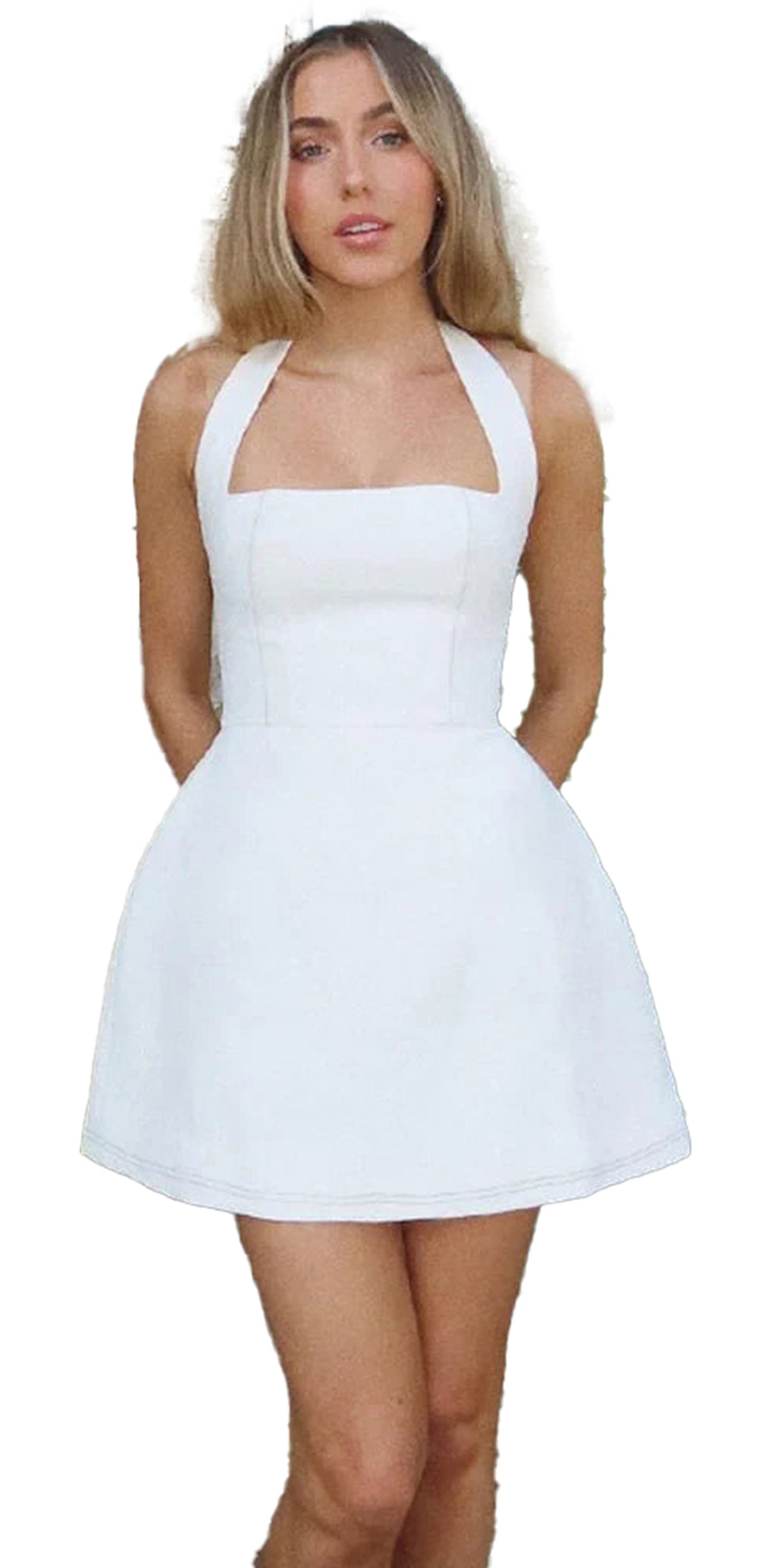 Off Shoulder White Mini Dress