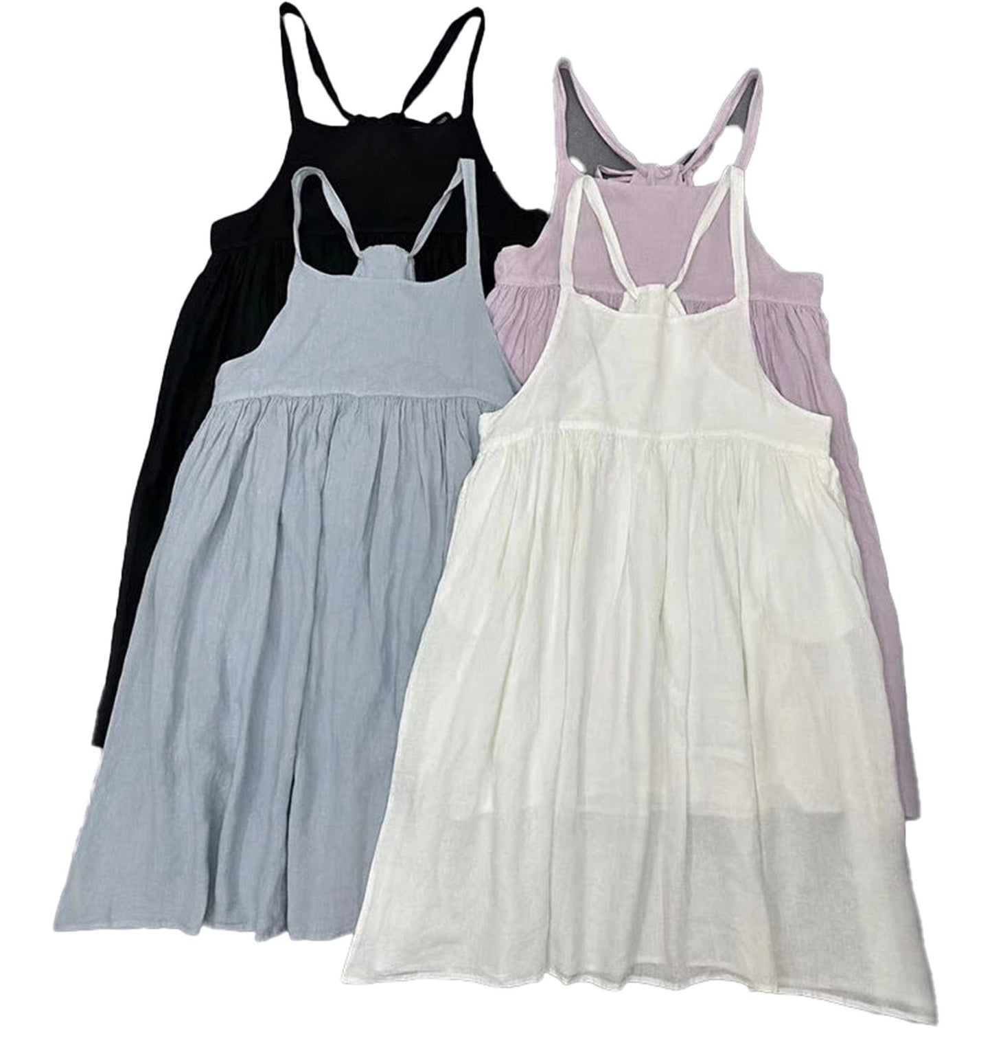 Japanese Linen Suspender Dress Chic Style