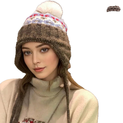 Womens Winter Beanie With Pompom