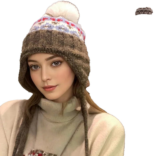 Womens Winter Beanie With Pompom