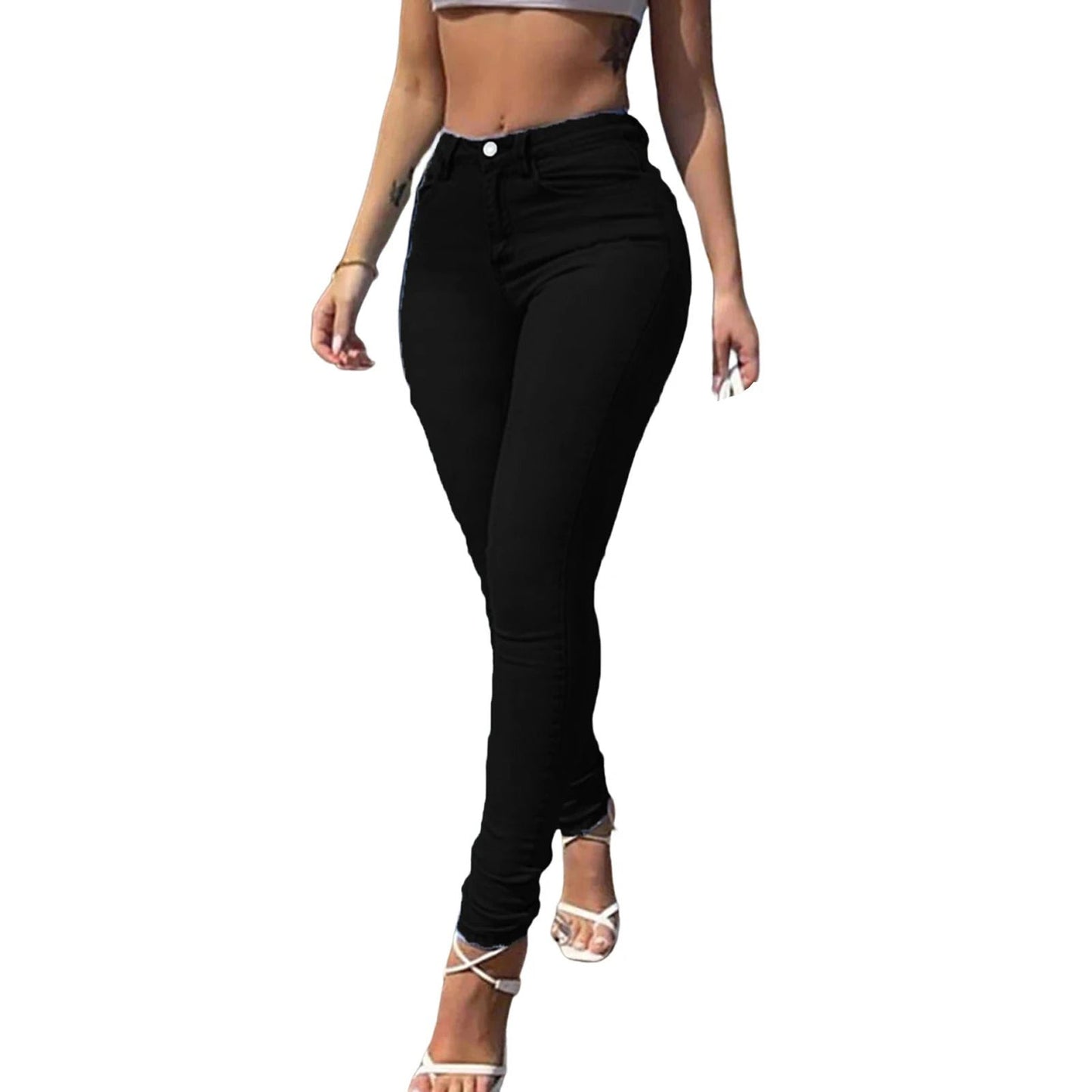 Women High Waist Skinny Jeans For Trendy Fit