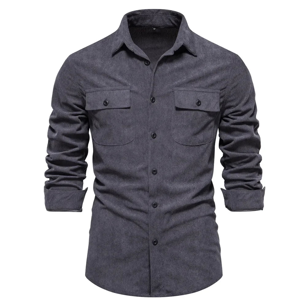Mens Corduroy Dress Shirt Stylish & Trendy