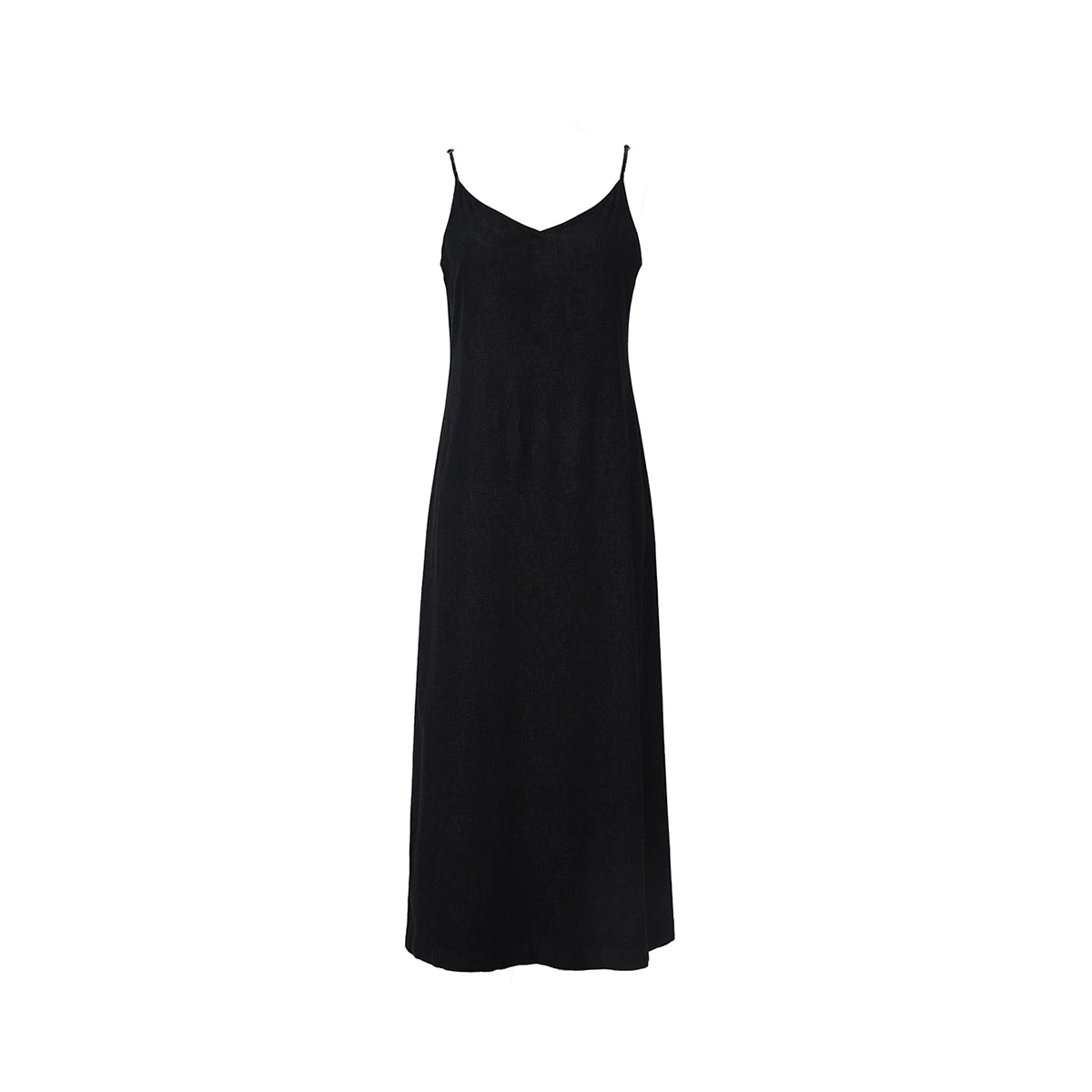 Womens Lightweight Denim Wrap Blouse and Slip Dress Set