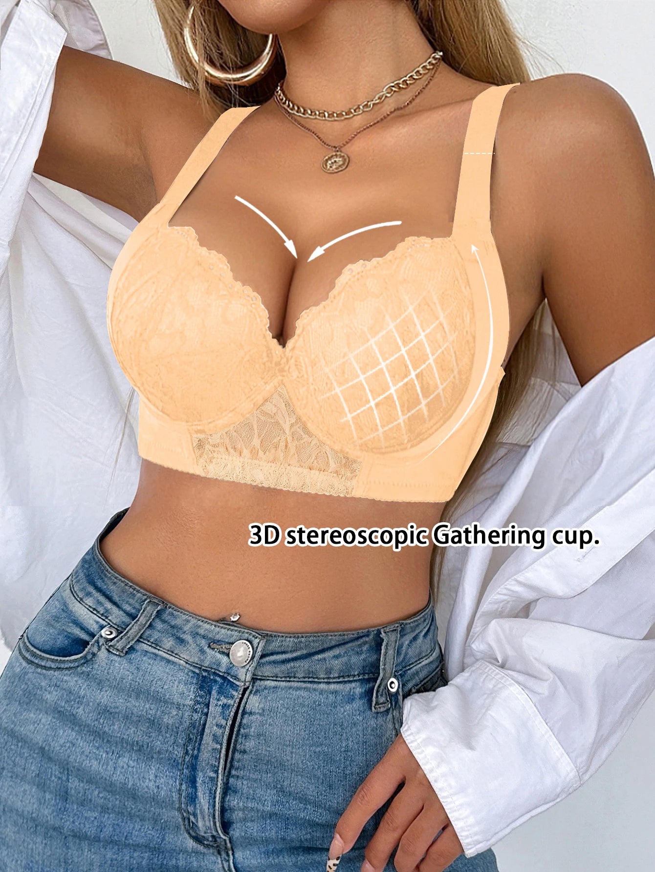 Push Up Bra with Lace Detailing