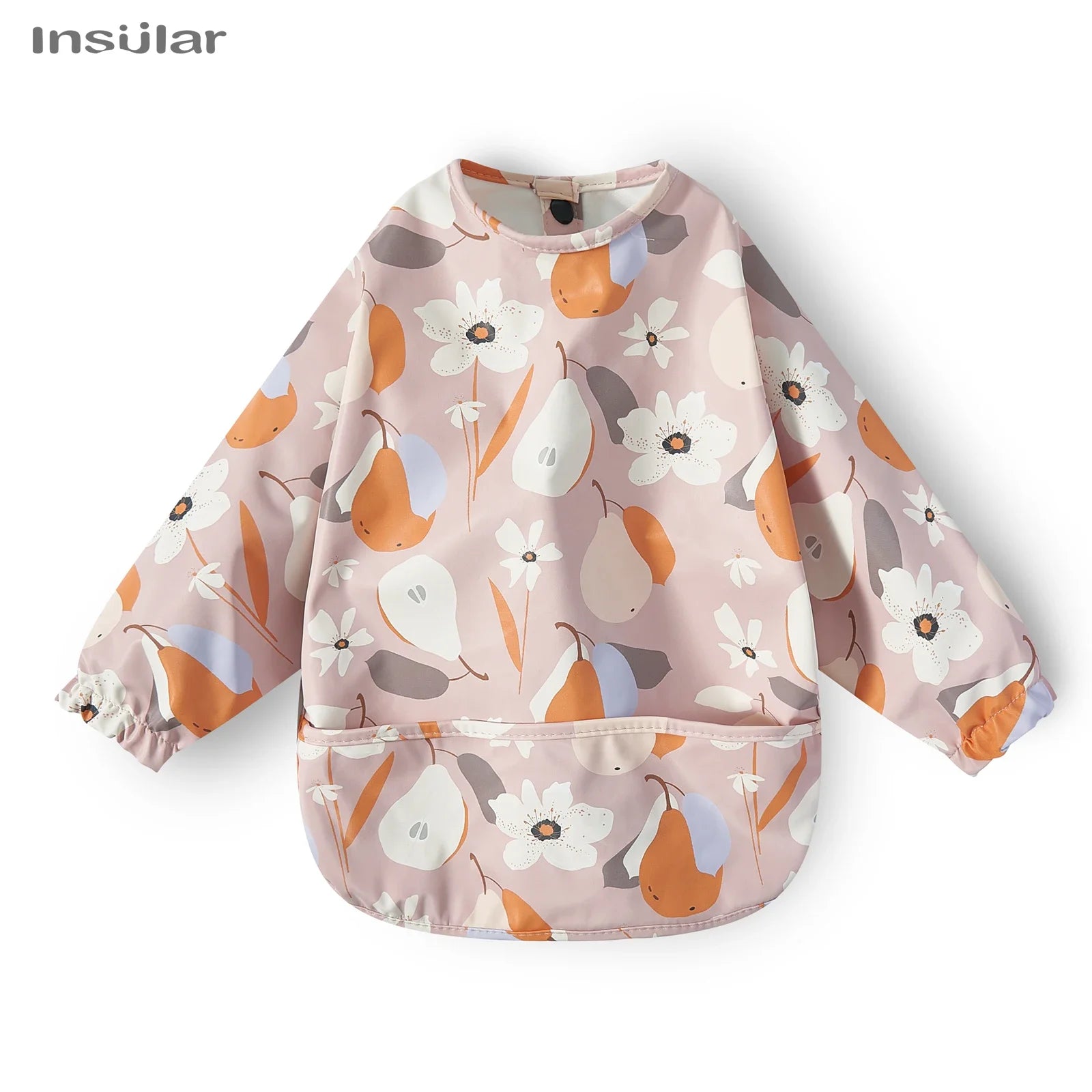 Cute Cartoon Animal Waterproof Long Sleeve Toddler Feeding Smock Bib