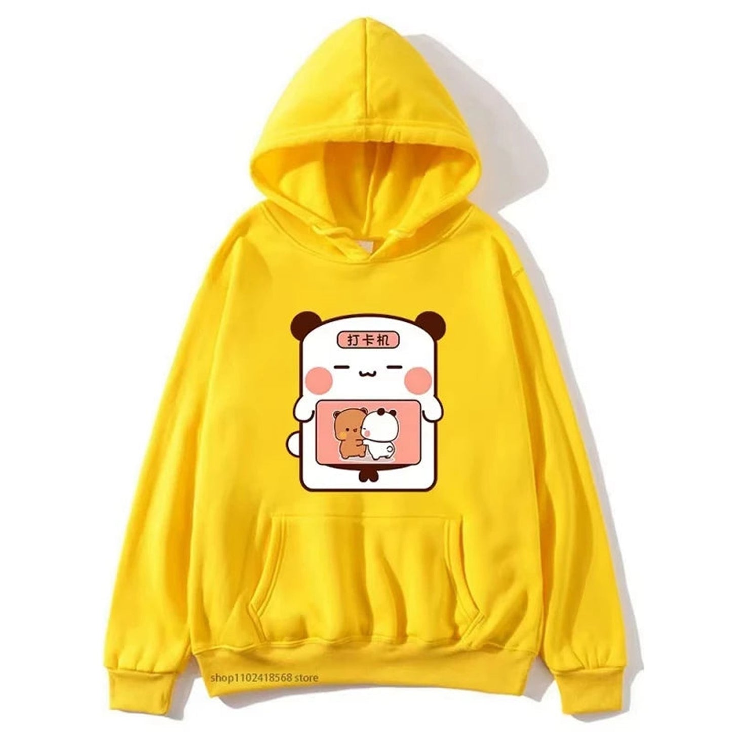 Bubu and Dudu Unisex Anime Hoodie Close-Up