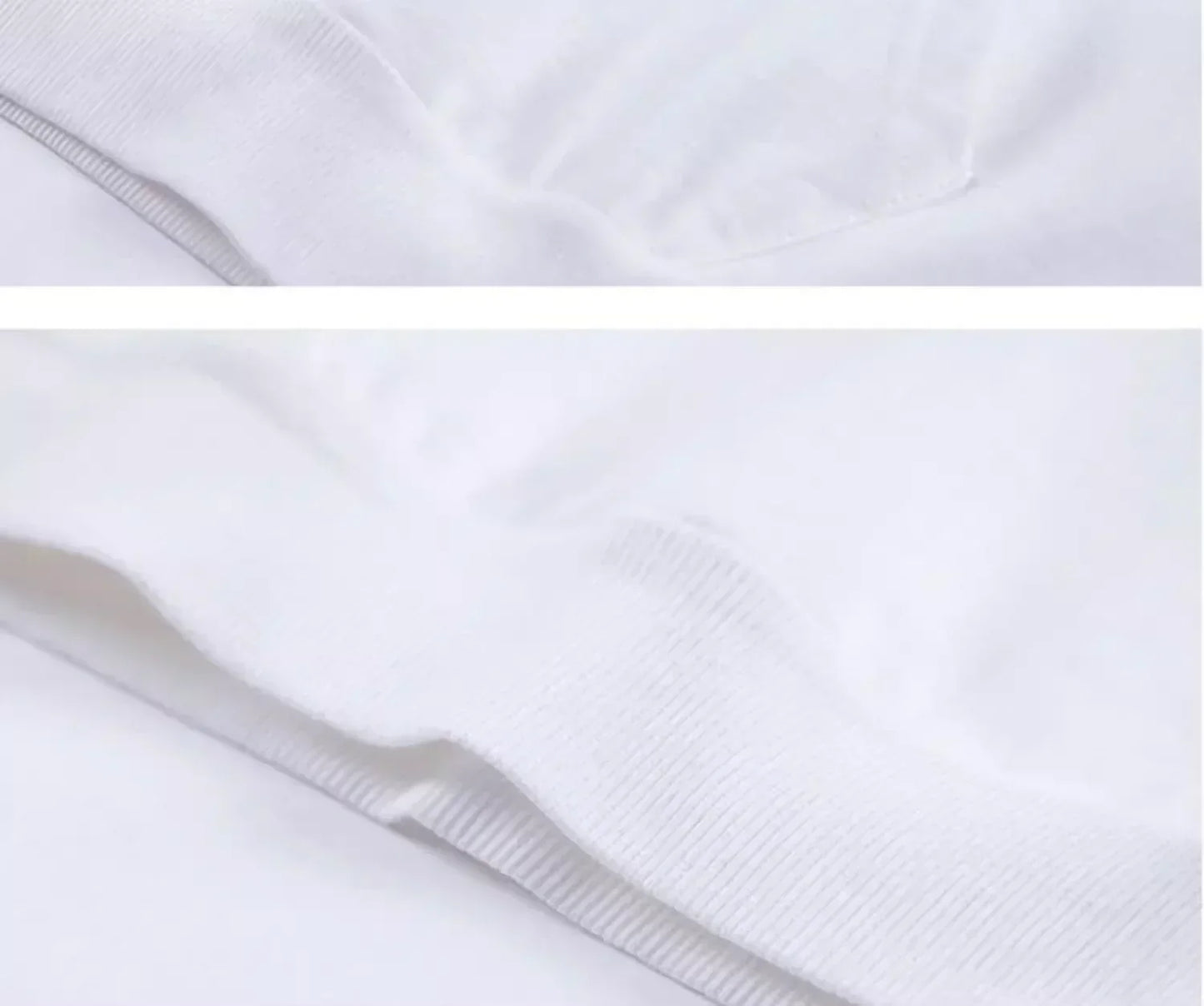 Close-up of a white rose pattern hoodie showcasing soft fabric and detailed stitching by LuckeLadybug LLC