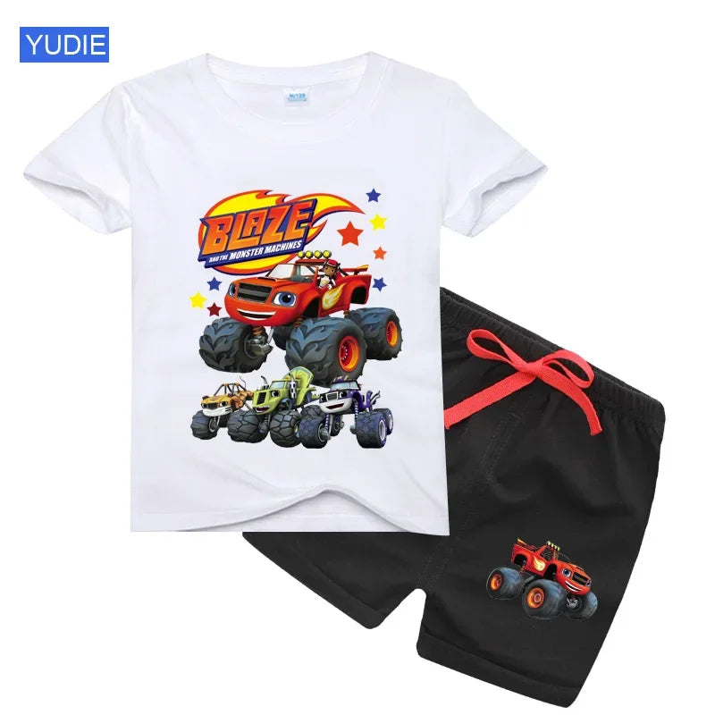 Blaze Monster Machine Shirt Set For Kids