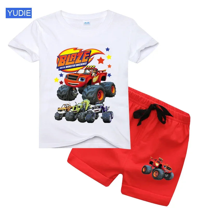 Blaze Monster Machine Shirt Set For Kids