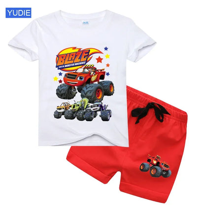Blaze Monster Machine Shirt Set For Kids