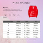 Red Mini Skirt with Zipper Detail