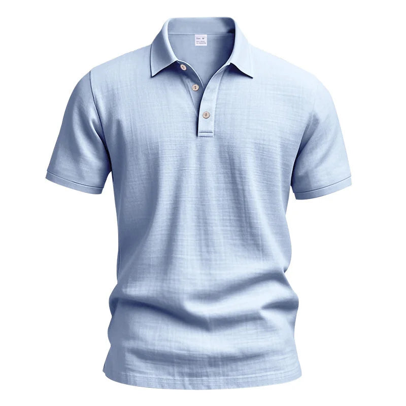 Mens Solid Color Polo Shirt Trendy Style