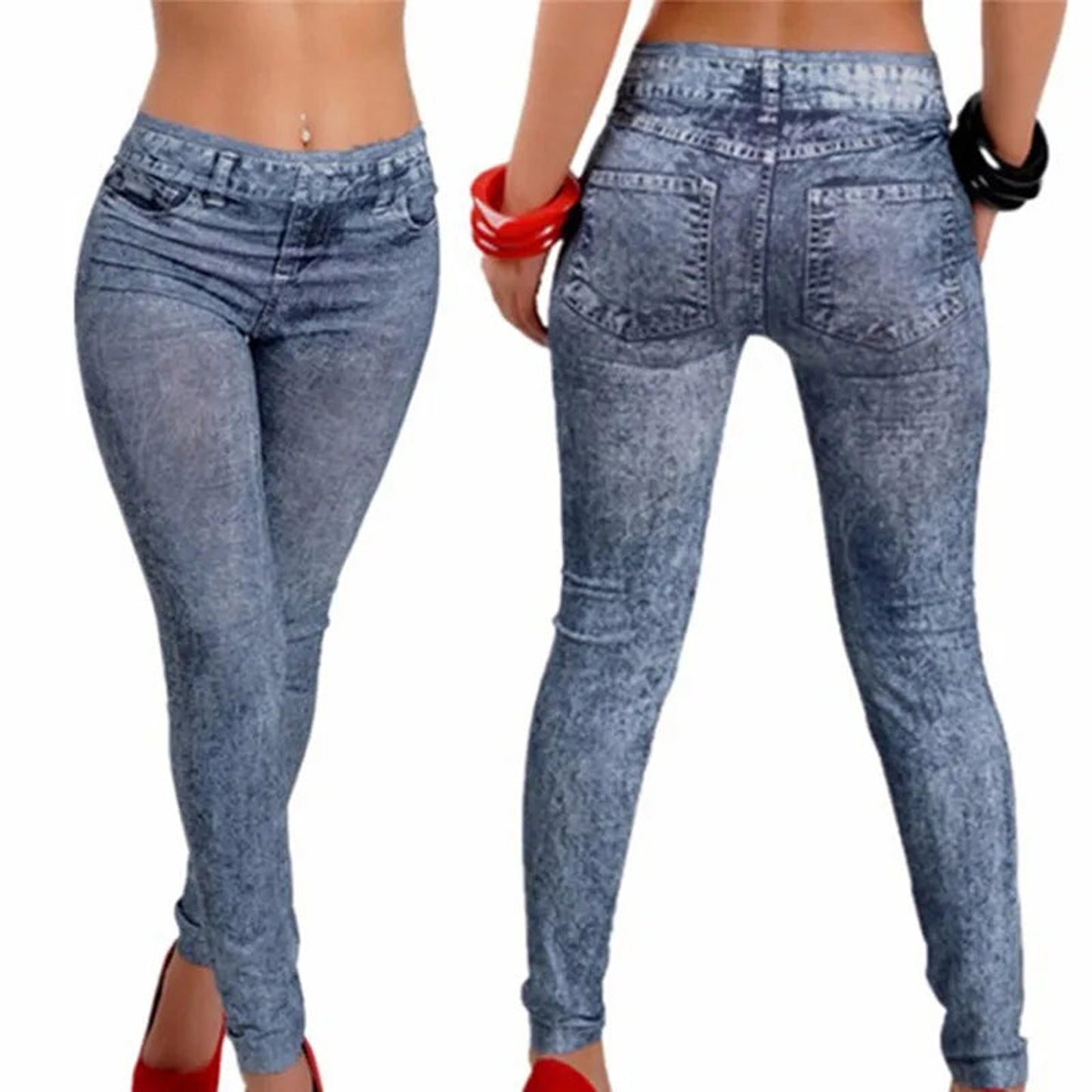 Plus Size Stretch Jean Leggings For Women