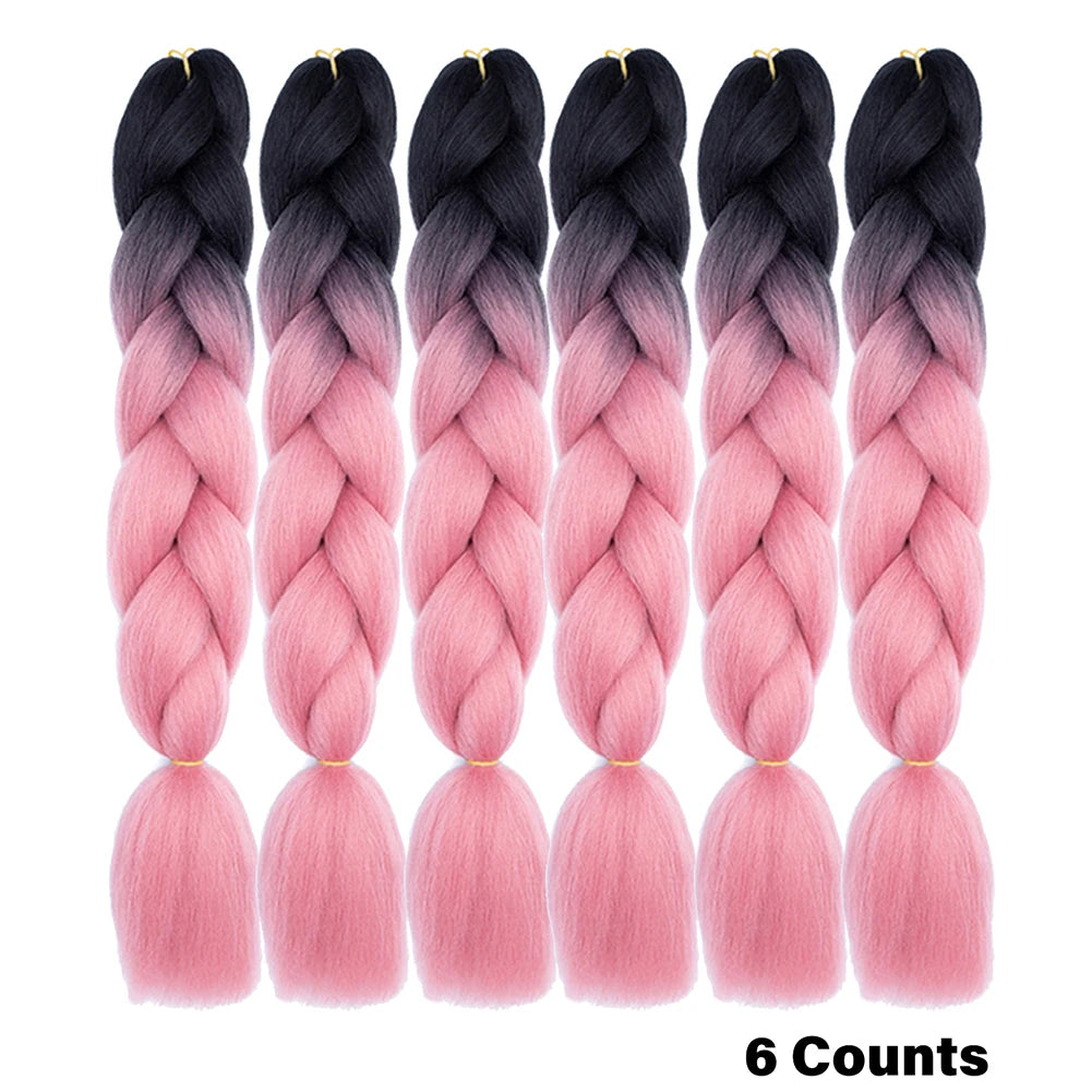 Ombre Crochet Braiding Hair Extensions