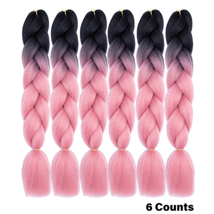 Ombre Crochet Braiding Hair Extensions