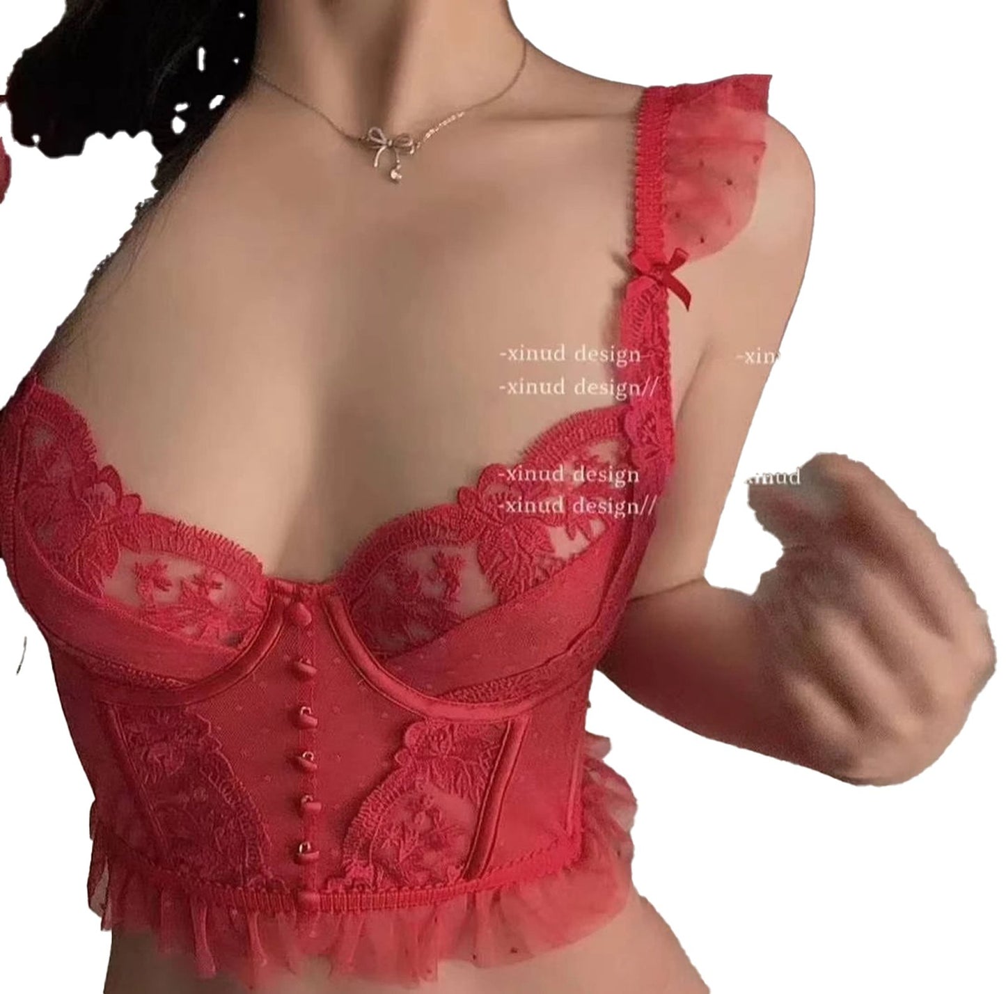 Packaging of French Lace Christmas Tanga - Sizes S-XL