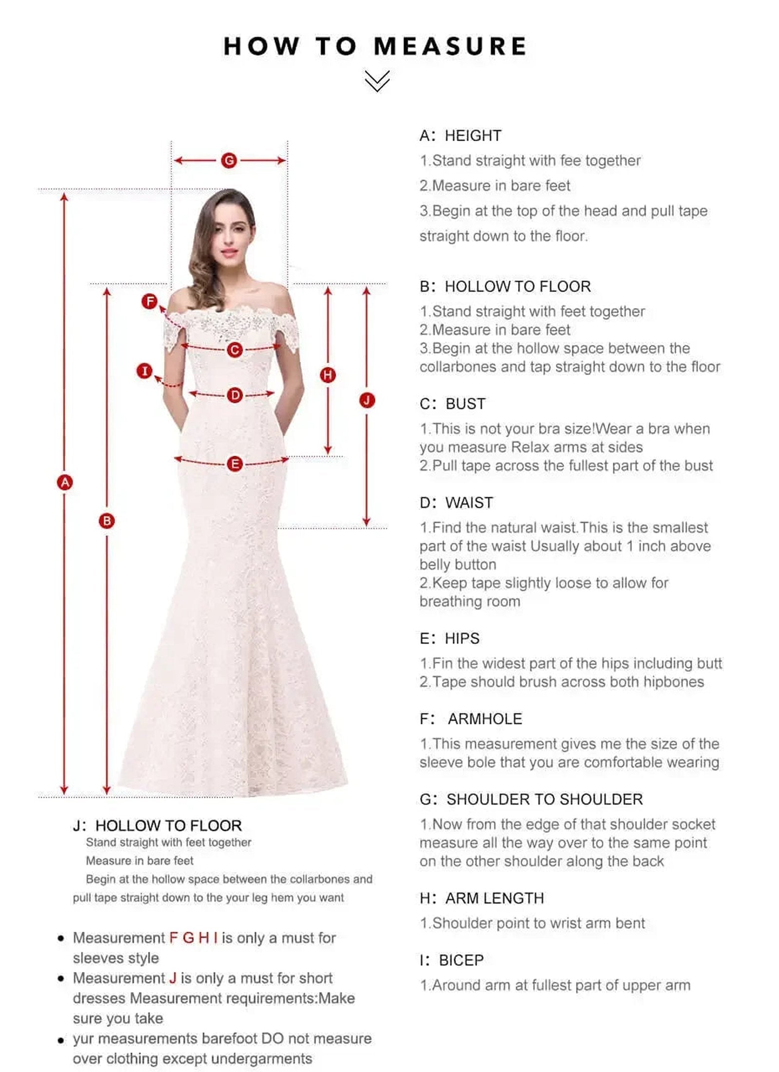 LuckeLadybug LLC glossy patent leather mini dress measurement guide with diagrams for accurate sizing