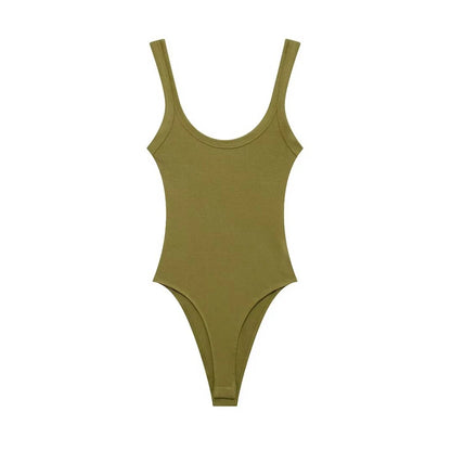 Skinny Ribbed Bodysuit For Women 4 Pack