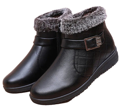 Womens Faux Fur Ankle Boots Stylish Comfort