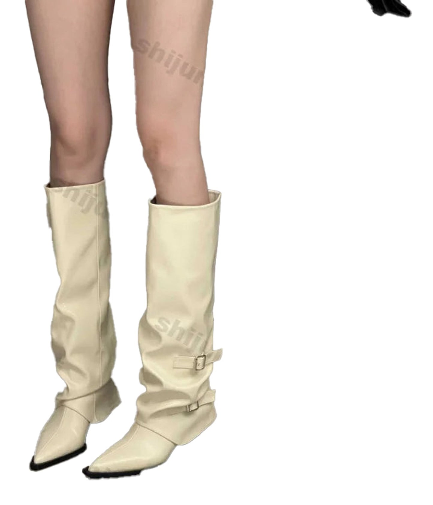 Womens Pointed Toe Knee High Boots