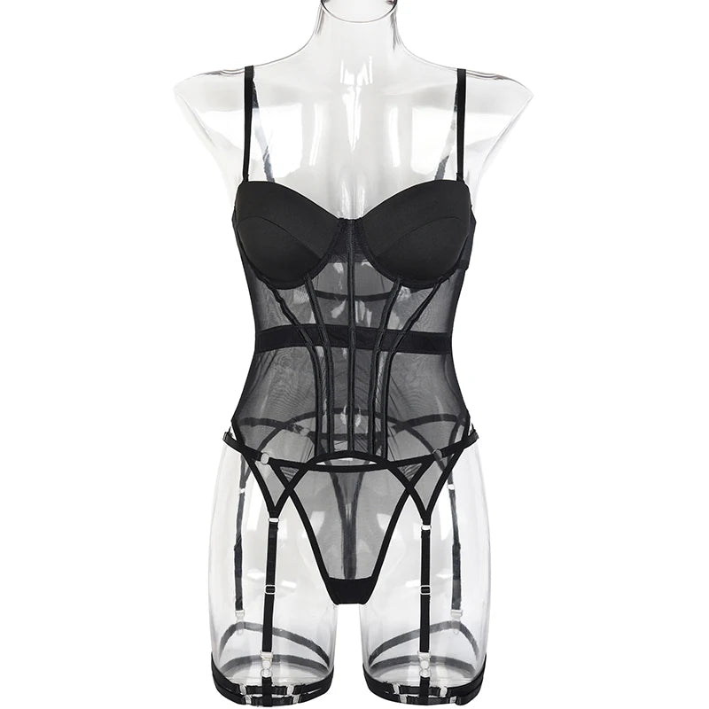 Lingerie Bodysuit with Sheer Design