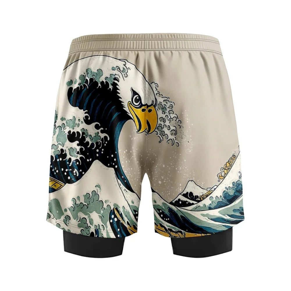 Men's Quick - Dry Digital Print Surf Board Shorts