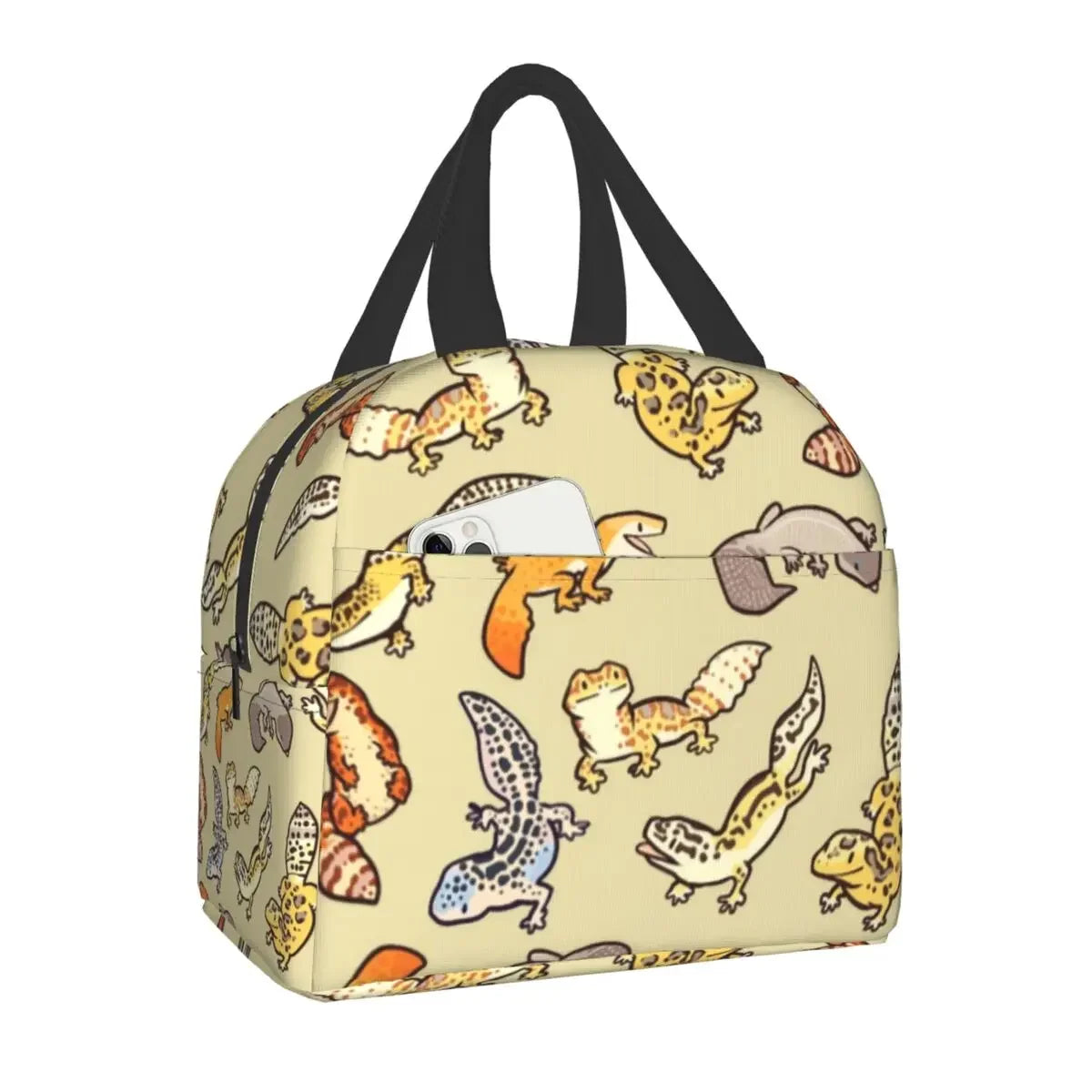 Cottagecore Aesthetic Cute Vintage Frog and Snail Thermal Insulated Lunch Bag