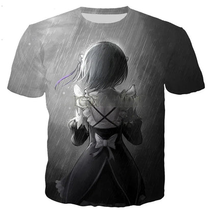 Anime Girl 3D Printed T-Shirt for Men & Women - Casual Harajuku
