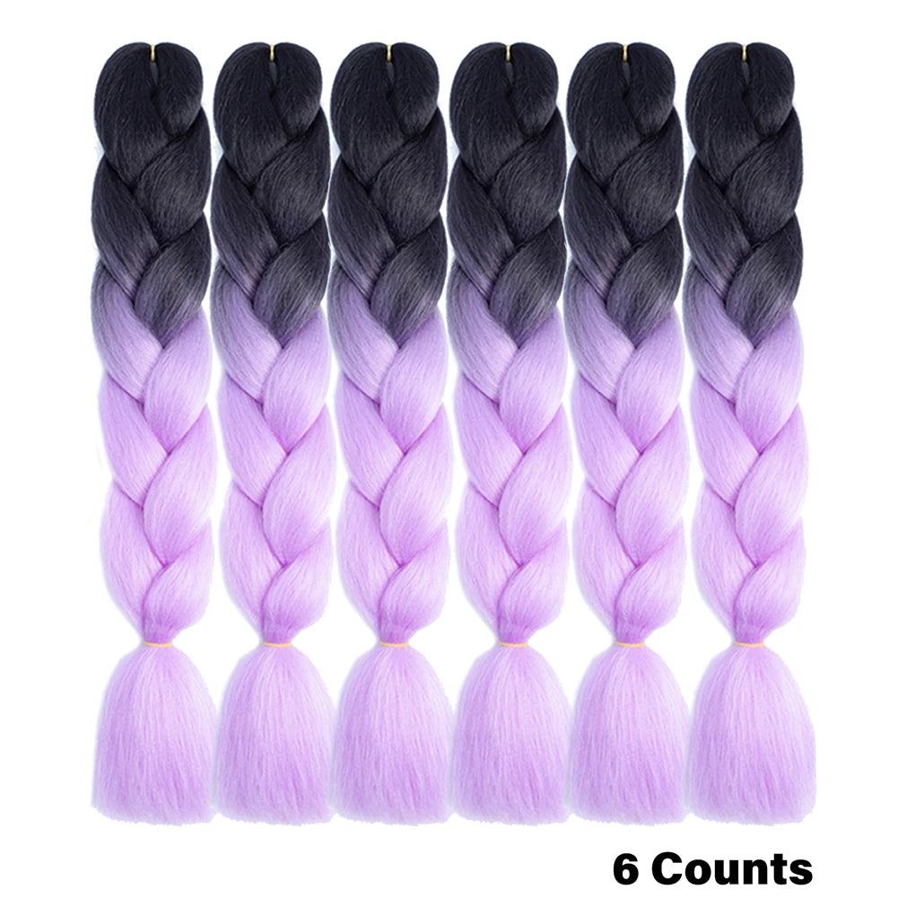 Ombre Crochet Braiding Hair Extensions