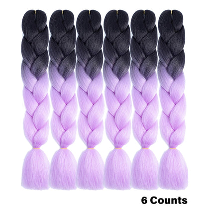 Ombre Crochet Braiding Hair Extensions