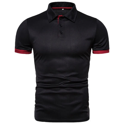 Mens Solid Color Polo Shirt – Stylish Fit
