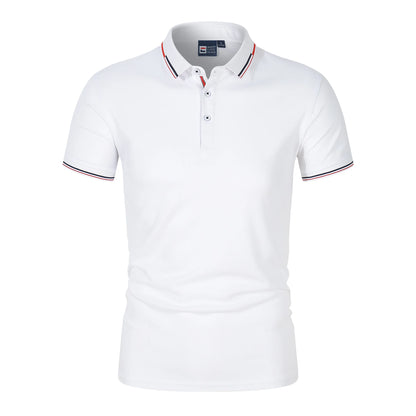 Mens Solid Color Polo Shirt Trendy Style
