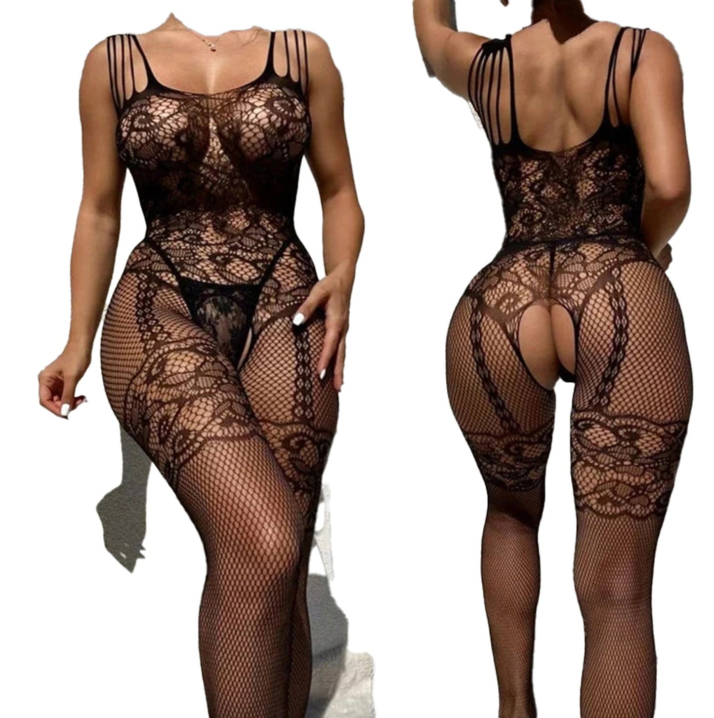Sexy Open Crotch Lingerie Bodysuit