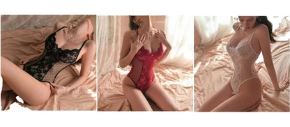 Lace Crotchless Bodysuit Lingerie