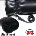 Genuine Leather Sheepskin Mittens Winter Warm Furry Gloves