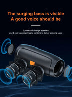 LuckeLadybug portable wireless speaker with bluetooth featuring dual full-range speakers and powerful bass diaphragms
