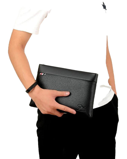 Mens Designer Leather Clutch Bag