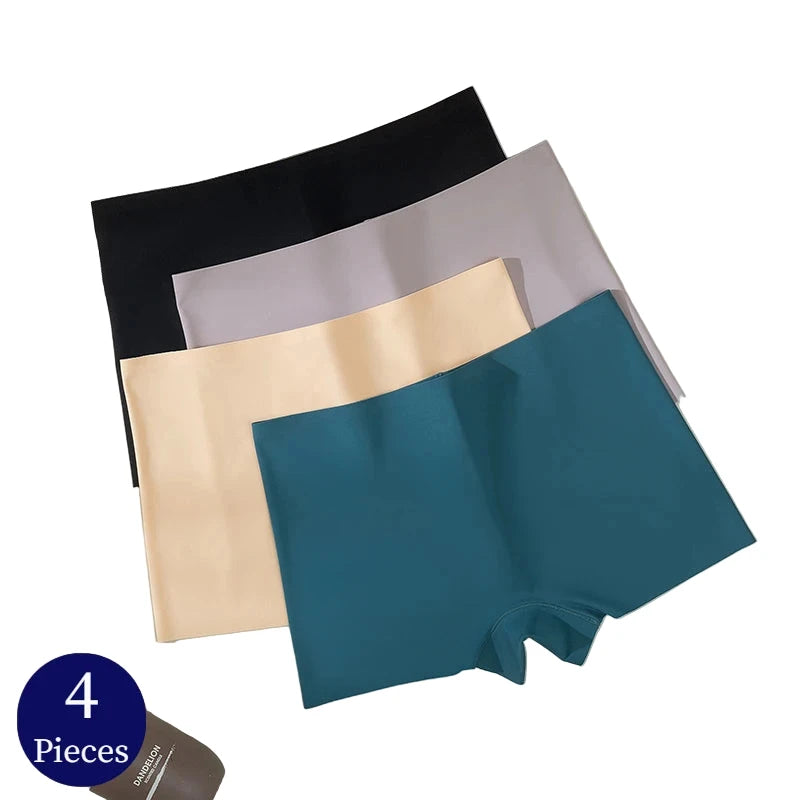 Seamless Womens Boyshorts Underwear 4 Pack