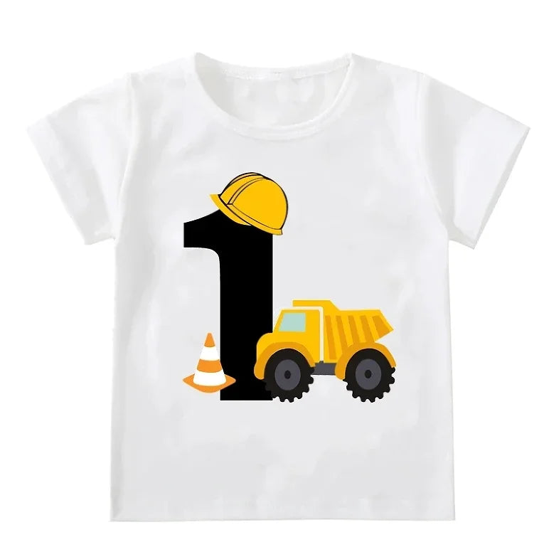 Excavator Birthday Shirt For Boys