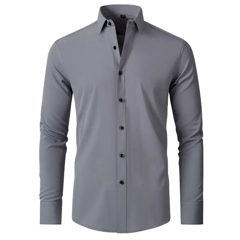 Slim Fit Mens Dress Shirt In Black