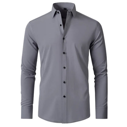 Slim Fit Mens Dress Shirt In Black